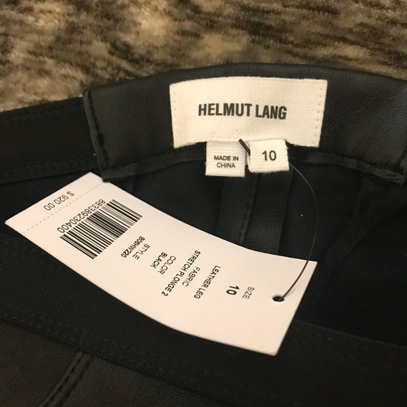 Helmut Lang Leather Leg Pants 10 - Picture 3 of 14